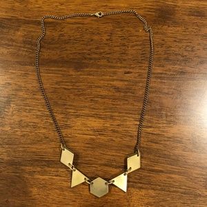 Anthropologie Brass Geometric Necklace
